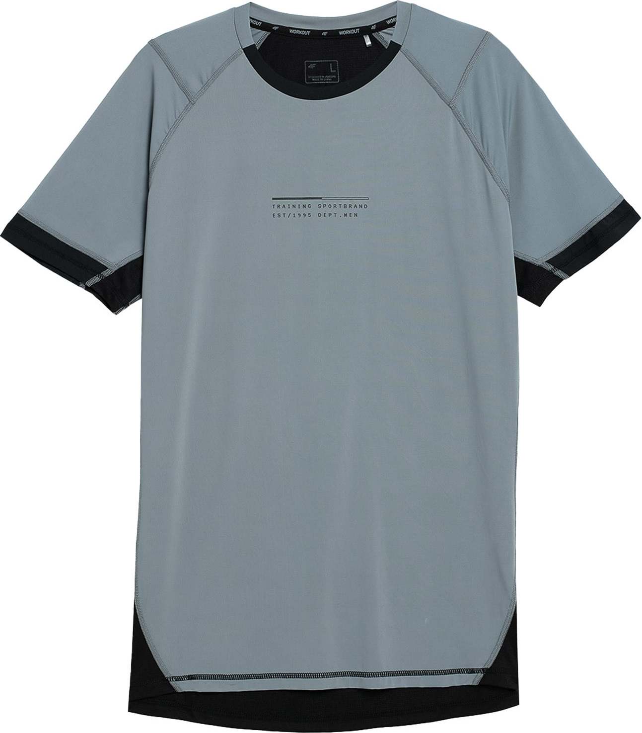 4F Funkční tričko šedá / černá