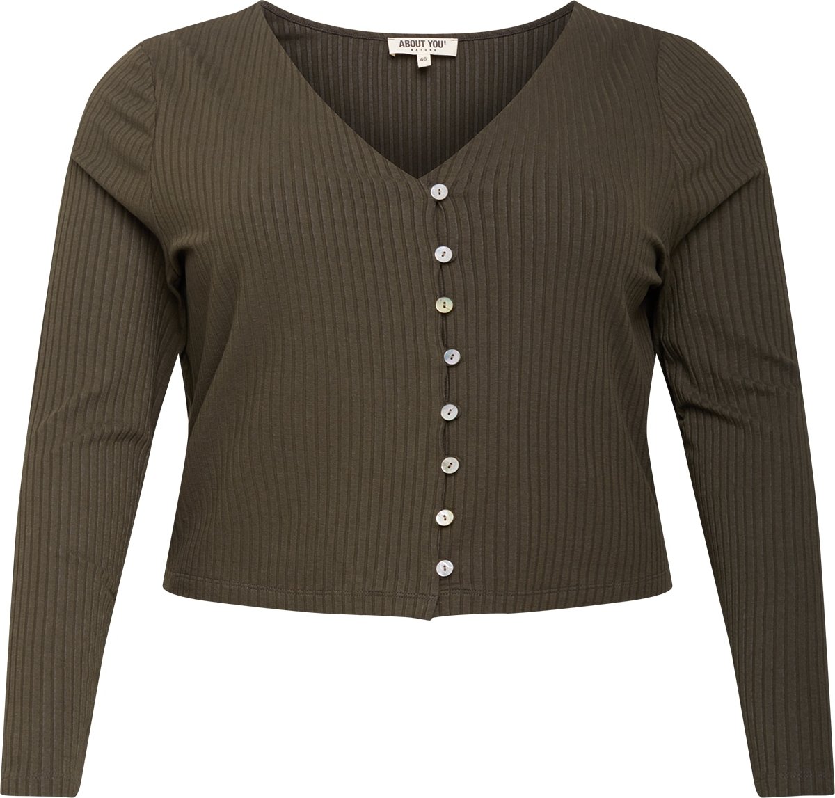 ABOUT YOU Curvy Tričko 'Selena' khaki