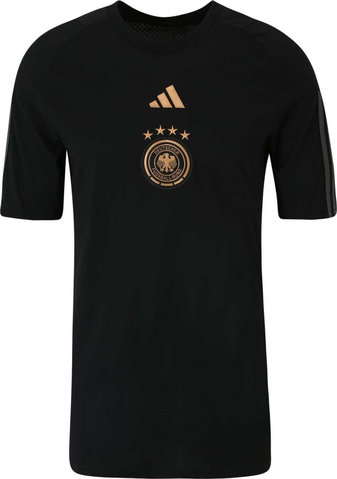 ADIDAS PERFORMANCE Funkční tričko 'DFB' zlatá / šedá / černá