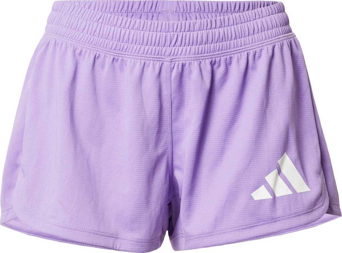 ADIDAS PERFORMANCE Sportovní kalhoty fialová / bílá