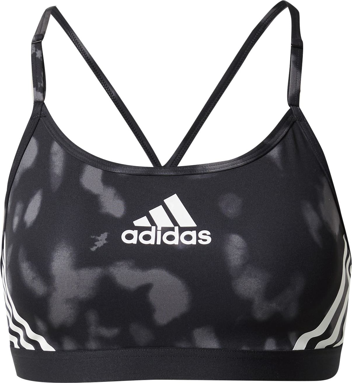 ADIDAS SPORTSWEAR Sportovní podprsenka antracitová / tmavě šedá / bílá