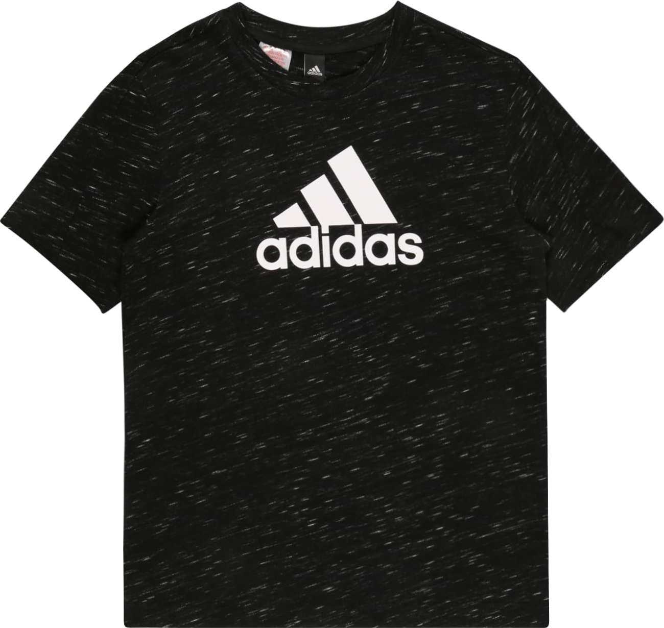 ADIDAS SPORTSWEAR Funkční tričko černý melír / bílá