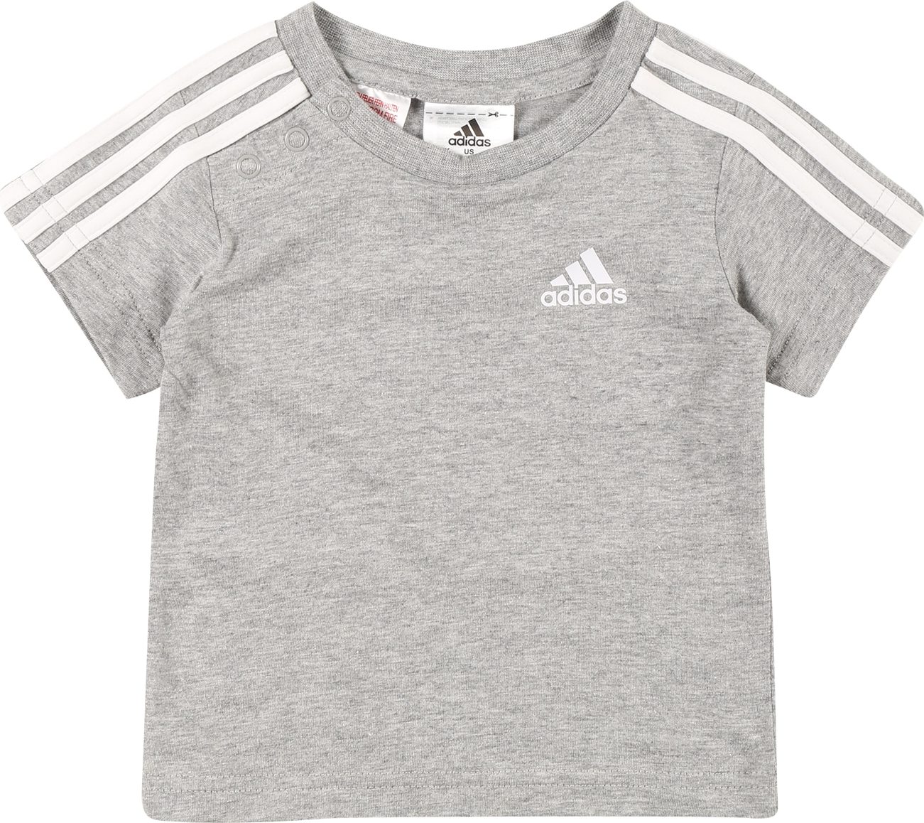 ADIDAS SPORTSWEAR Funkční tričko šedý melír / bílá