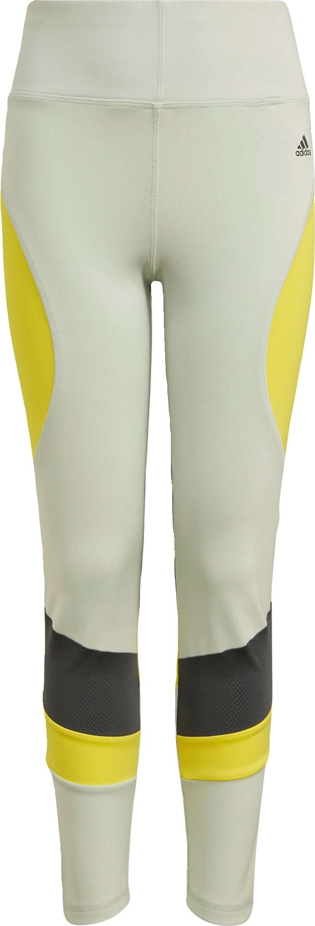 ADIDAS SPORTSWEAR Sportovní kalhoty žlutá / světle zelená / černá