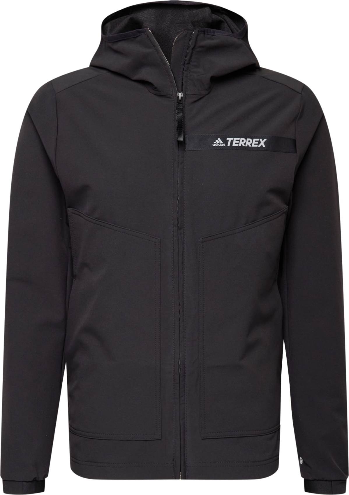 ADIDAS TERREX Outdoorová bunda černá / bílá