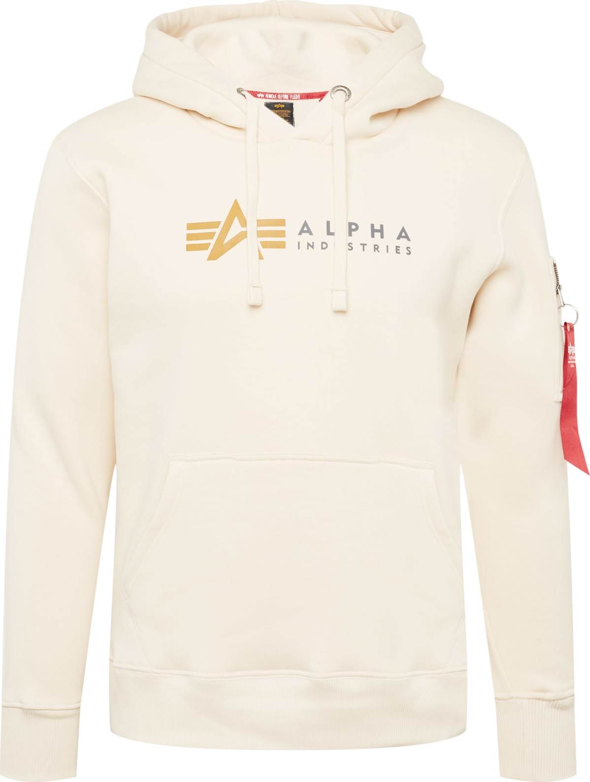 ALPHA INDUSTRIES Mikina kari / tmavě šedá / offwhite