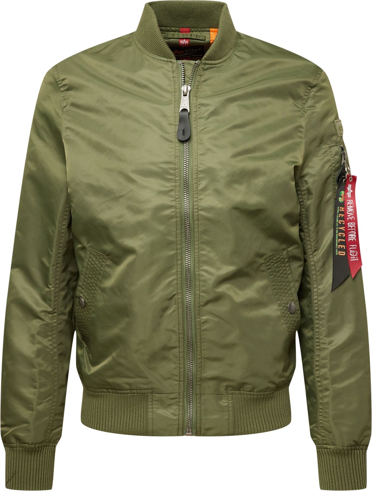 ALPHA INDUSTRIES Přechodná bunda zelená / červená / černá / bílá