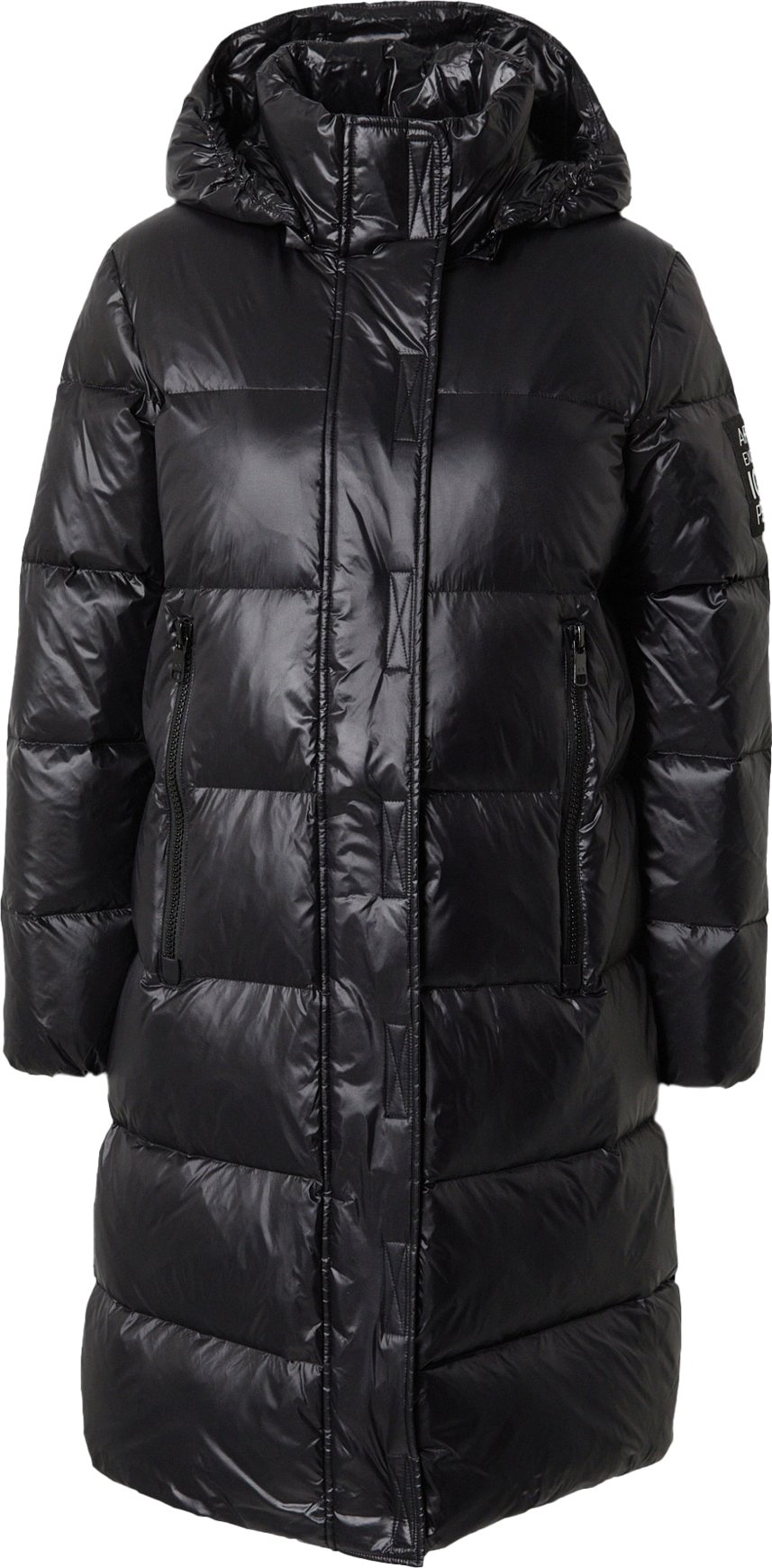 ARMANI EXCHANGE Zimní kabát černá / bílá