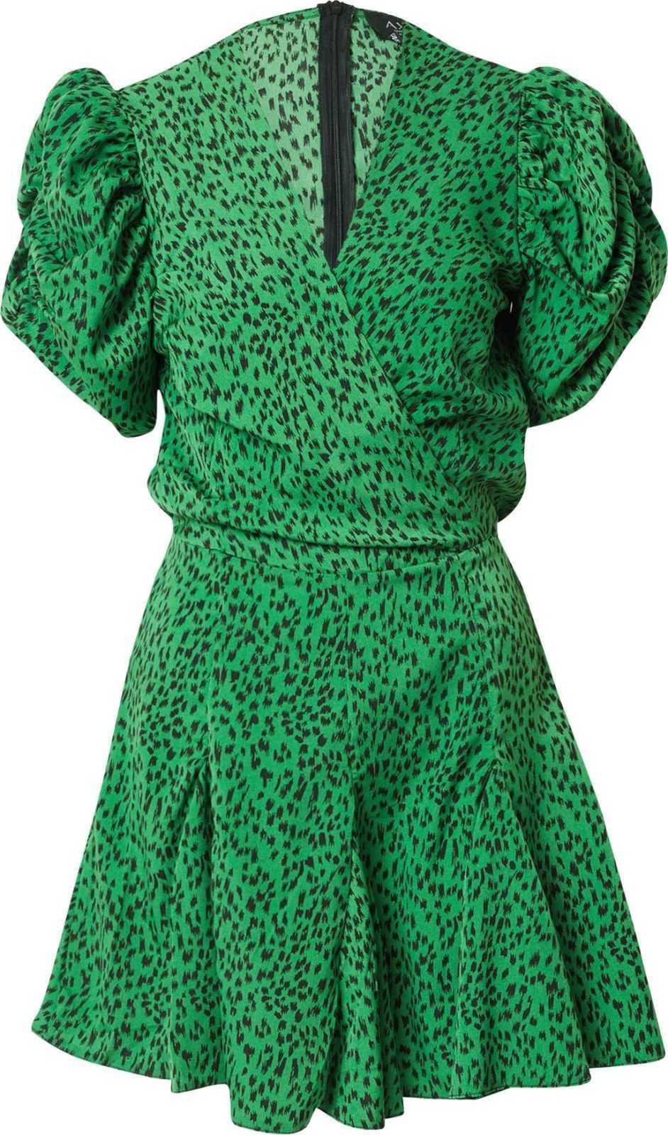 AX Paris Šaty zelená / černá