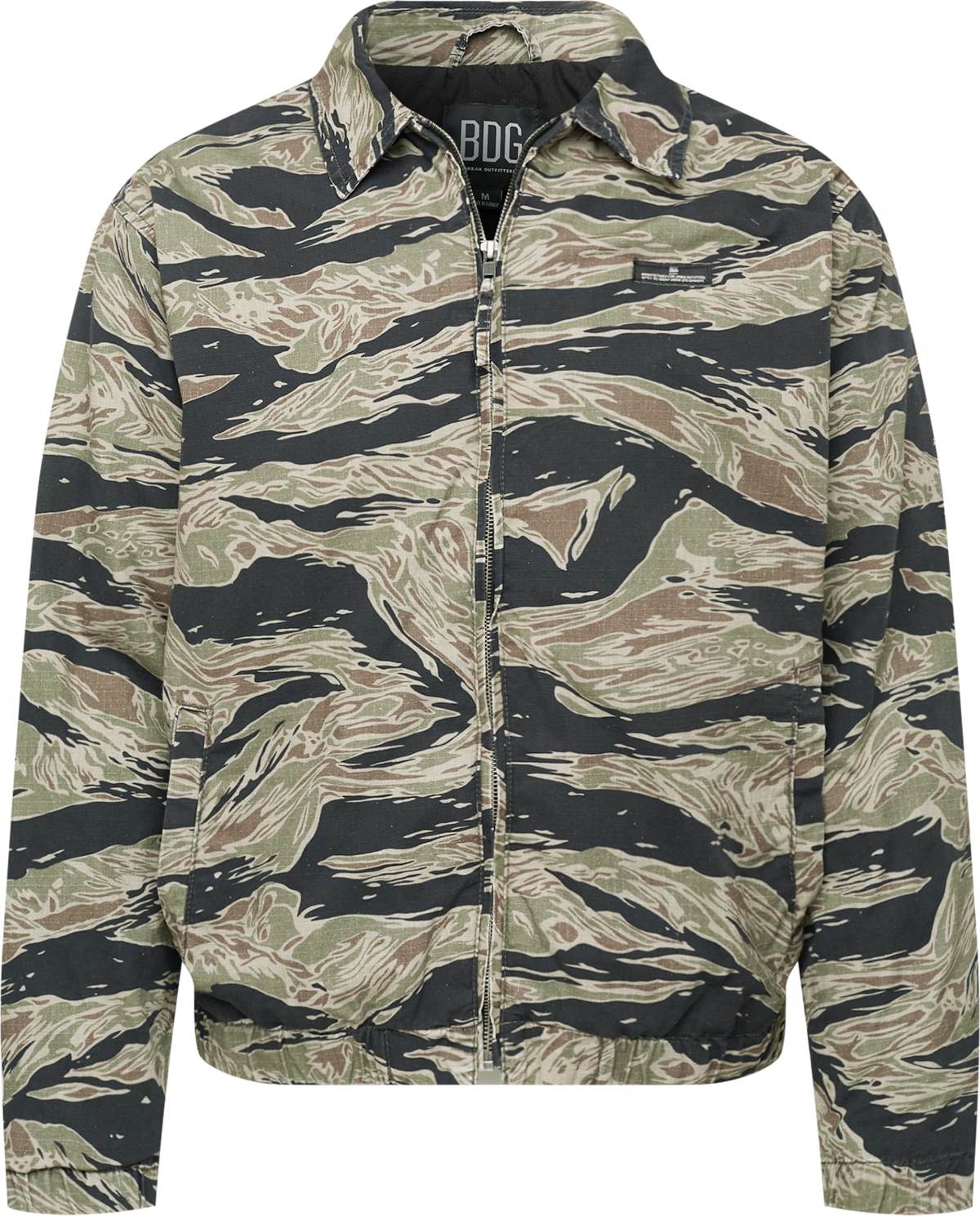 BDG Urban Outfitters Přechodná bunda 'TIGER CAMO' béžová / námořnická modř / olivová / jablko