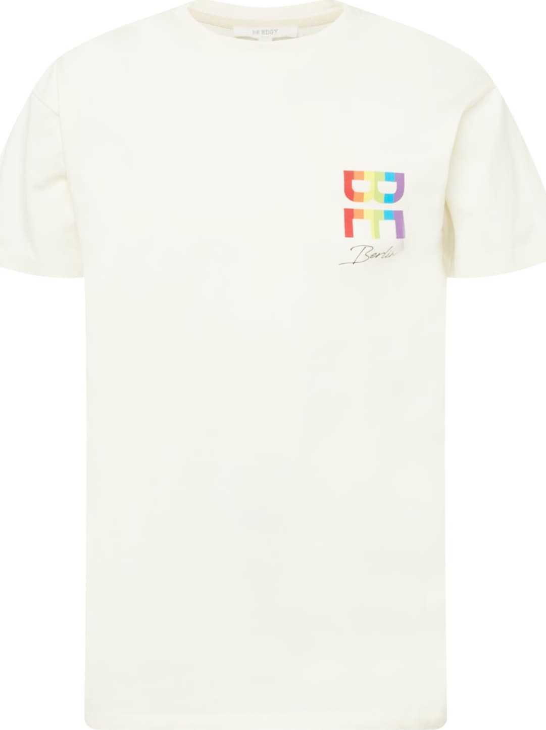 BE EDGY Tričko aqua modrá / oranžová / červená / bílá
