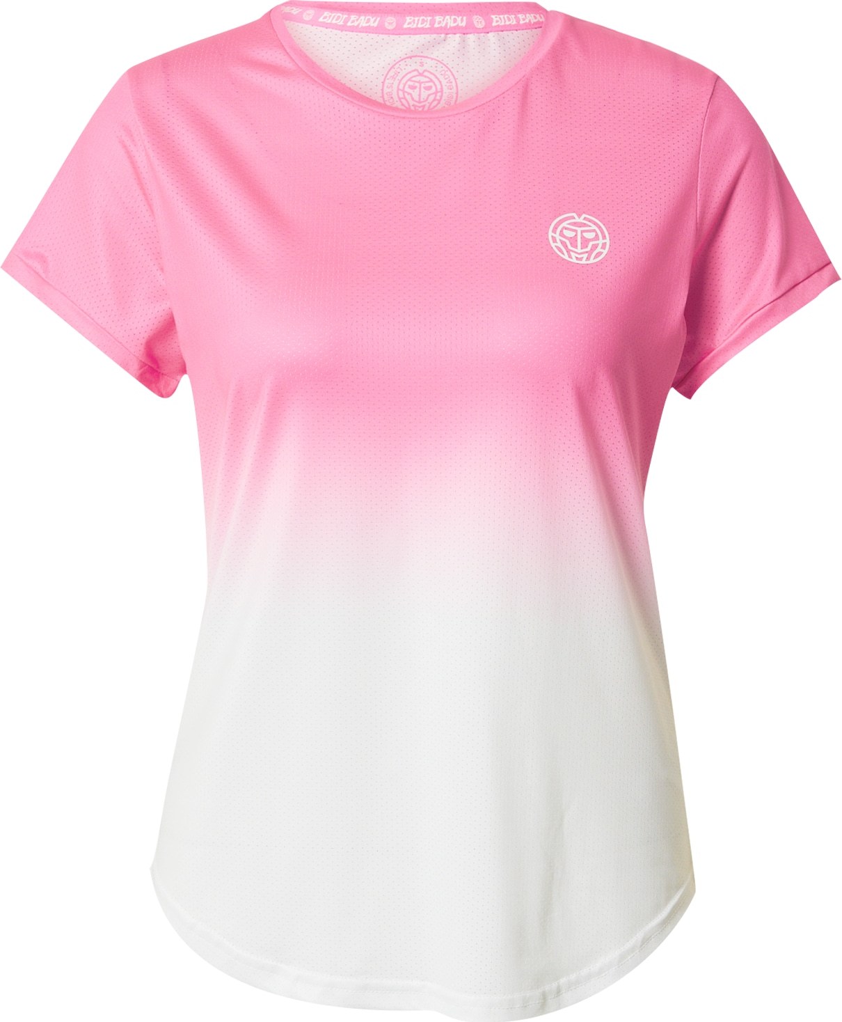 BIDI BADU Funkční tričko světle růžová / bílá