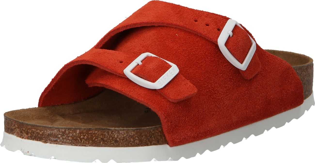 BIRKENSTOCK Pantofle 'Milano' červená / bílá