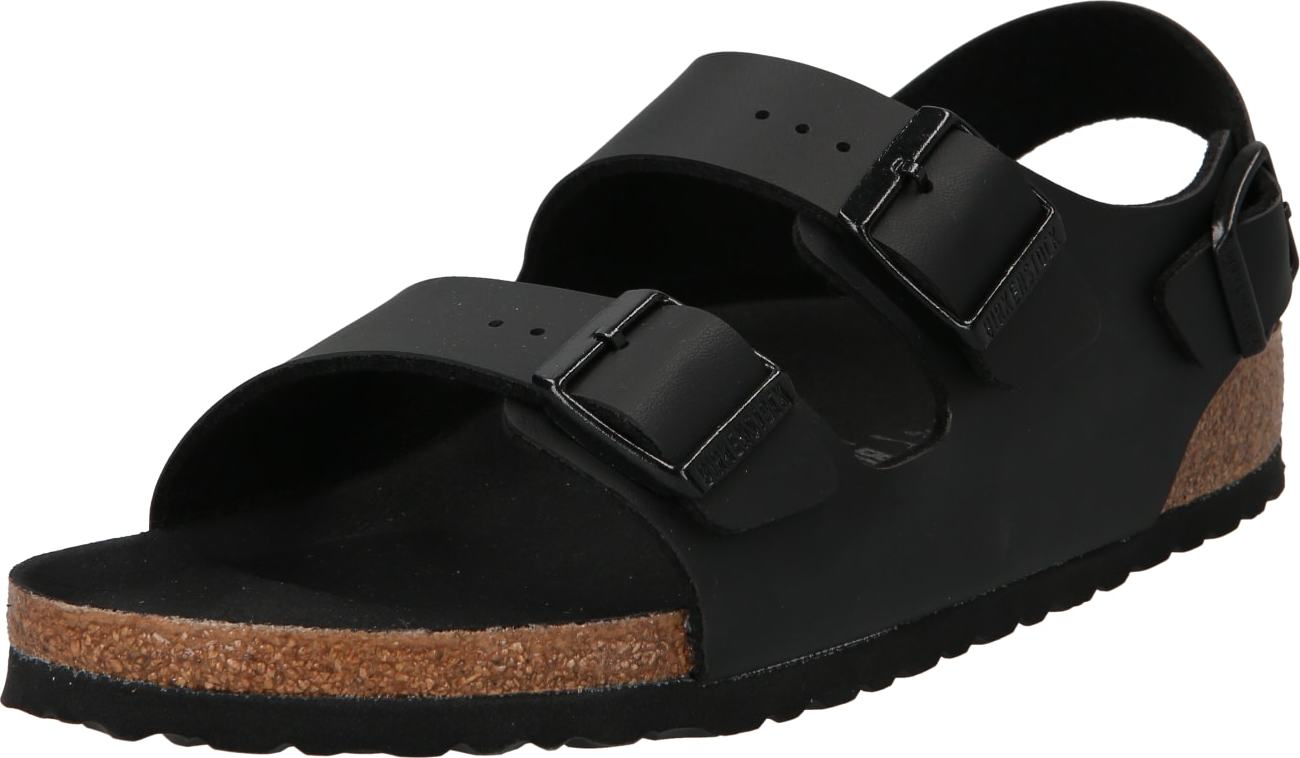 BIRKENSTOCK Sandály 'Milano' černá