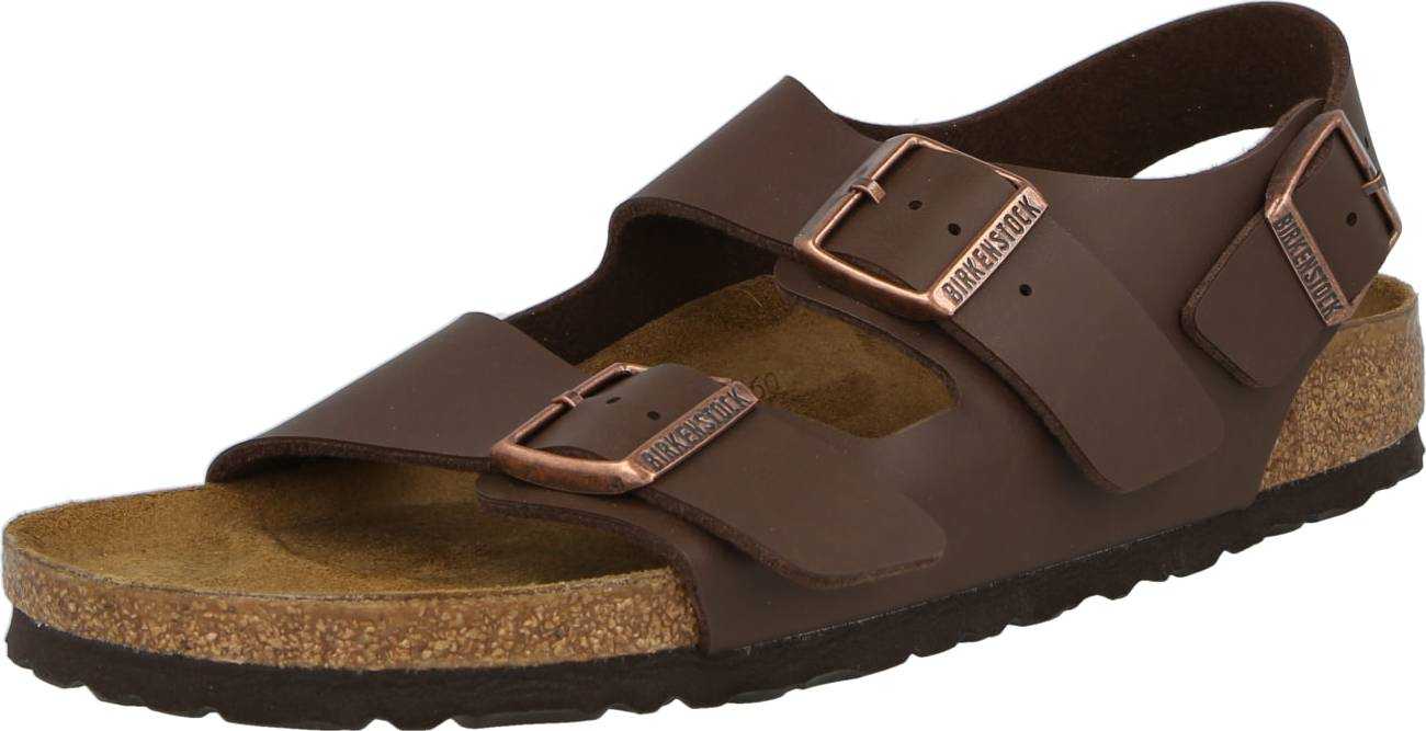 BIRKENSTOCK Sandály 'Milano' hnědá