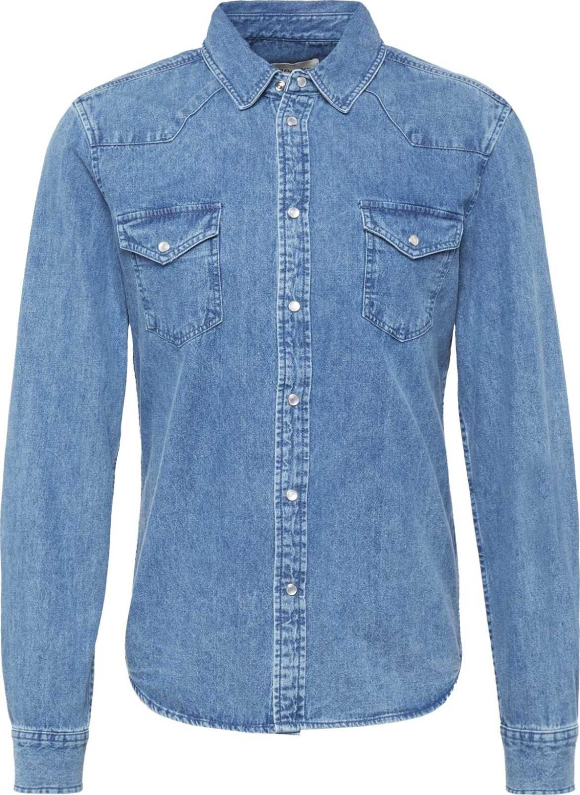 BLEND Přechodná bunda modrá džínovina