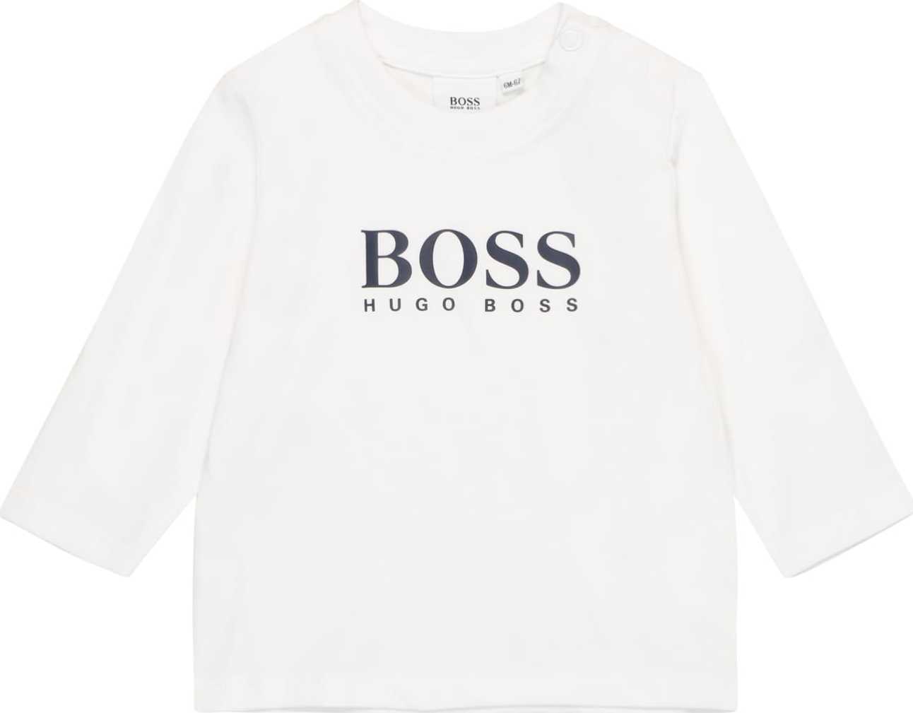 BOSS Kidswear Tričko černá / bílá