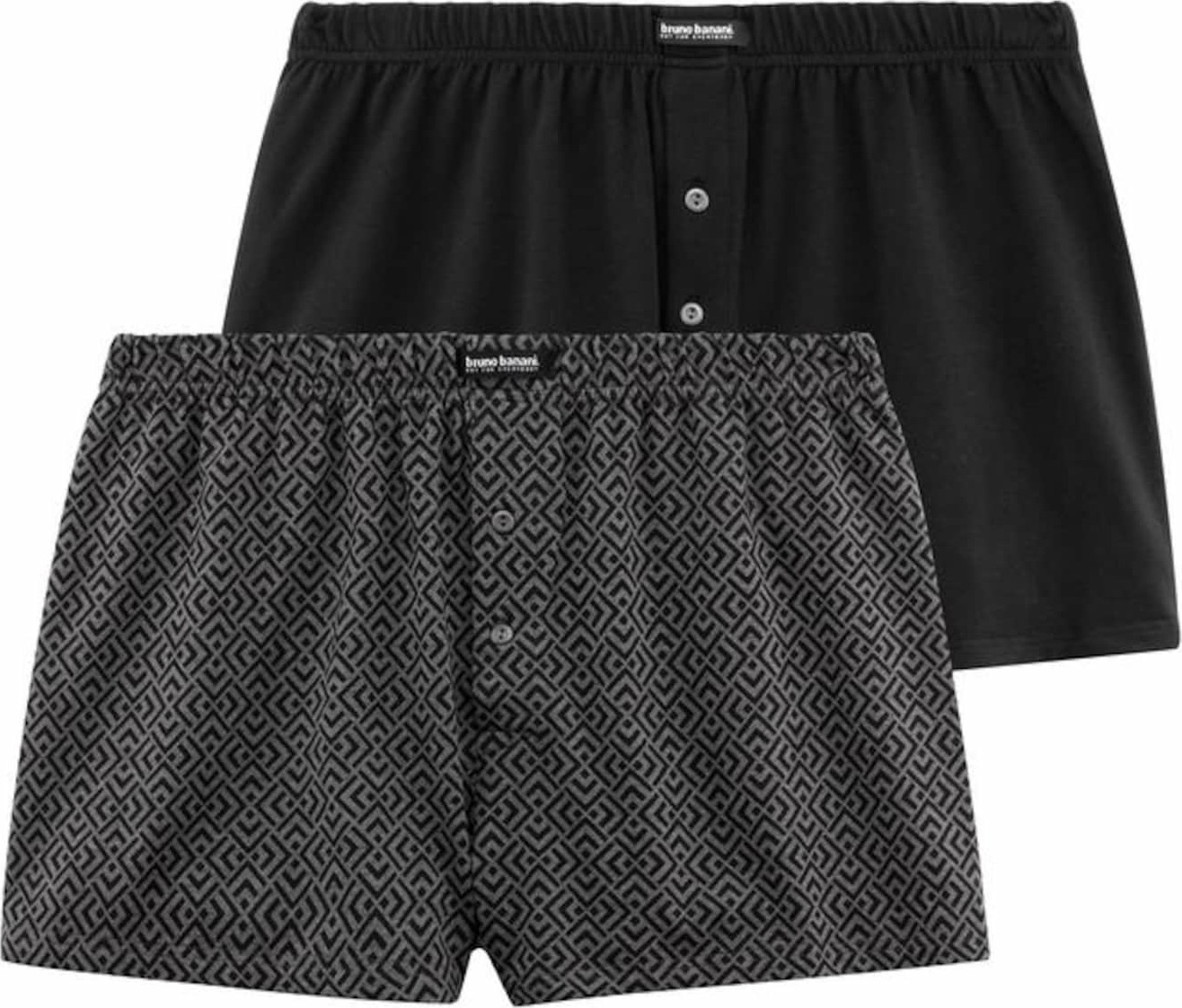 BRUNO BANANI Boxerky šedá / černá