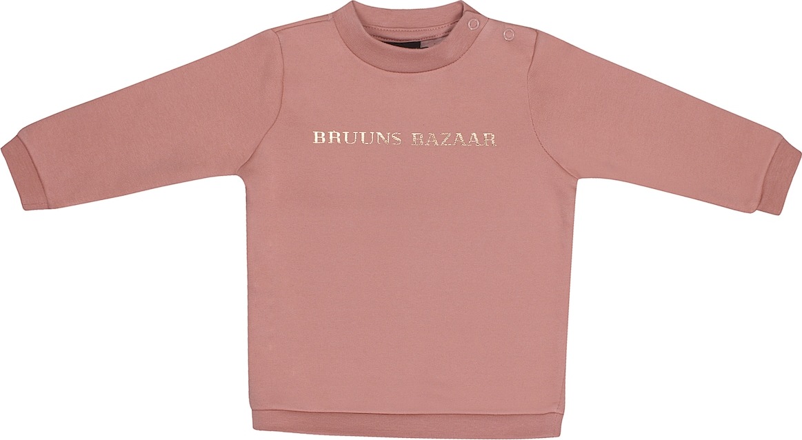Bruuns Bazaar Kids Mikina zlatá / starorůžová