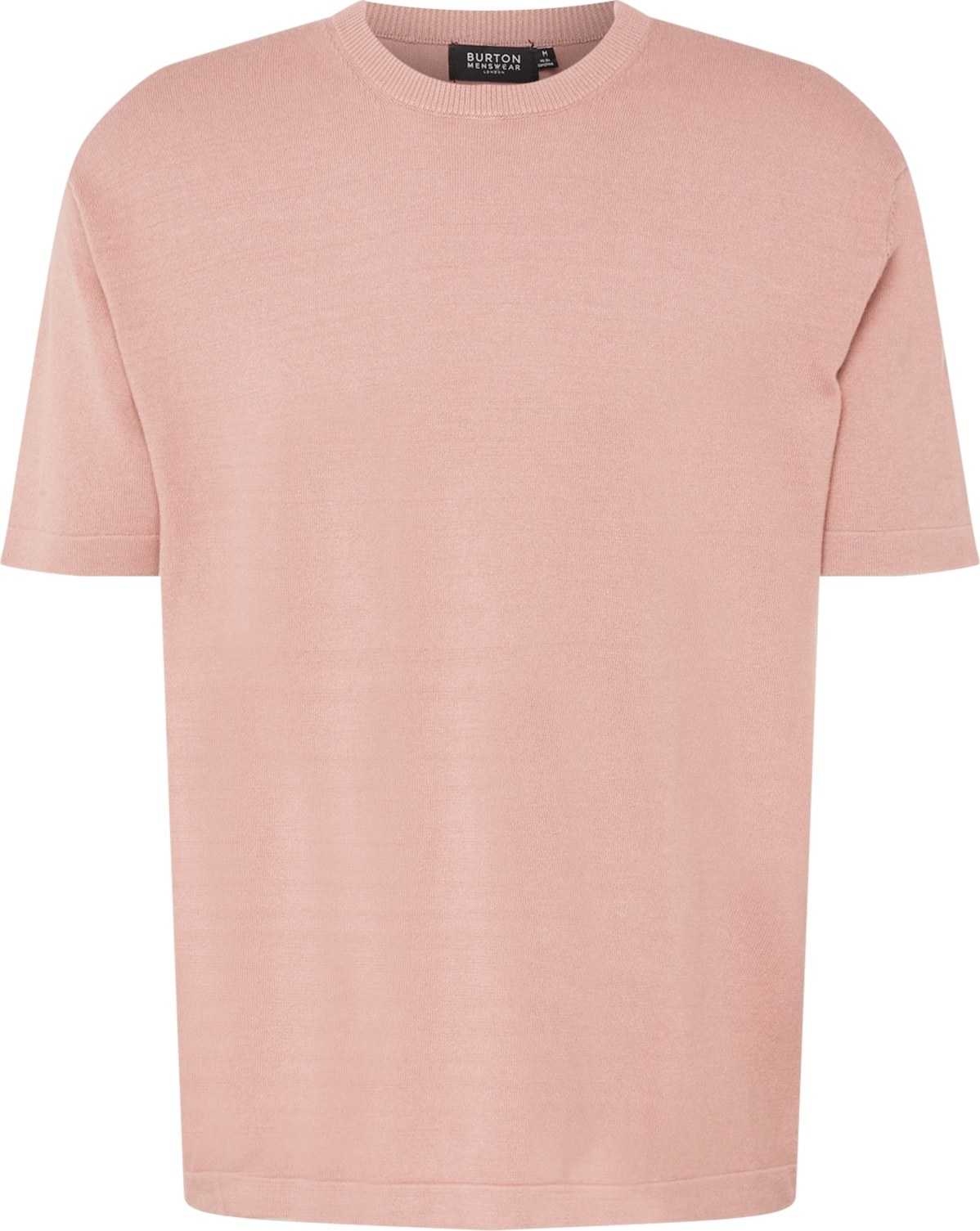 BURTON MENSWEAR LONDON Tričko starorůžová