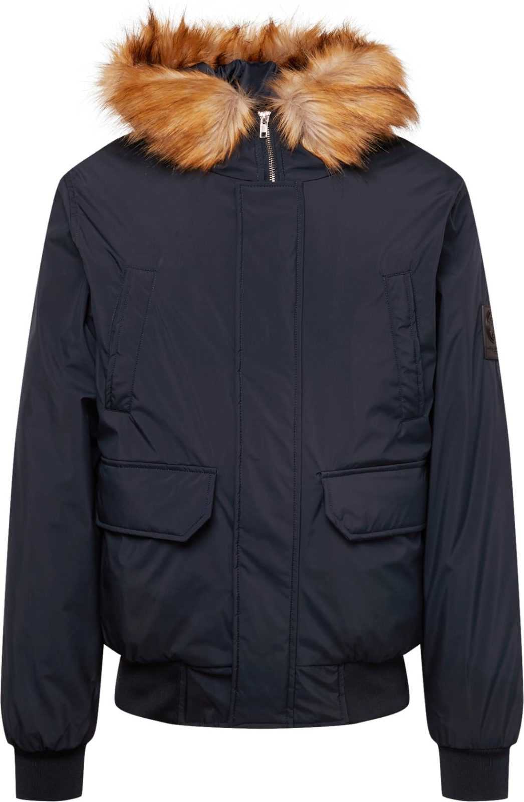BURTON MENSWEAR LONDON Zimní bunda béžový melír / námořnická modř