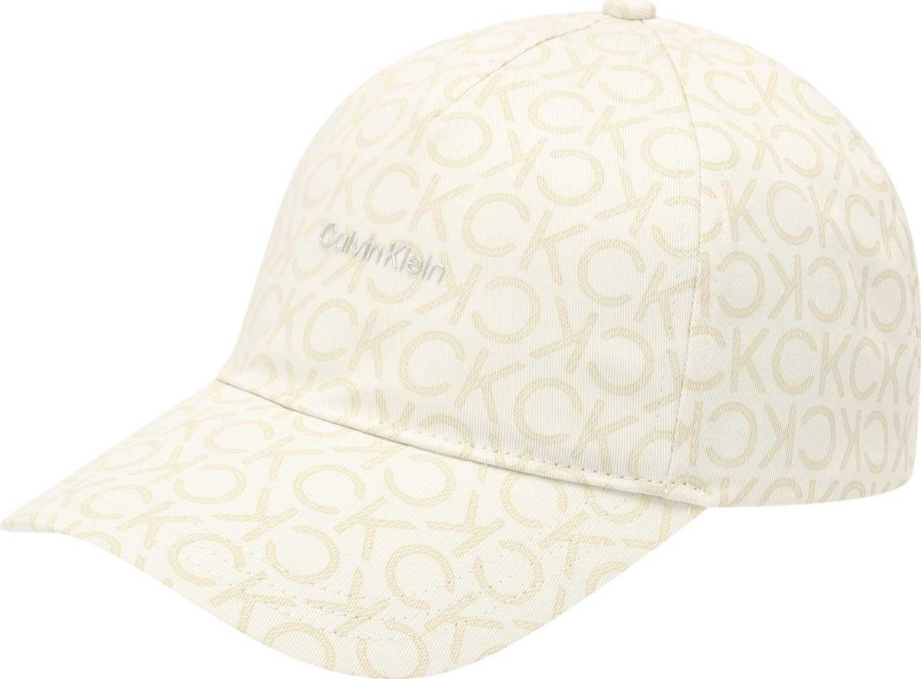 Calvin Klein Čepice béžová / režná / stříbrná