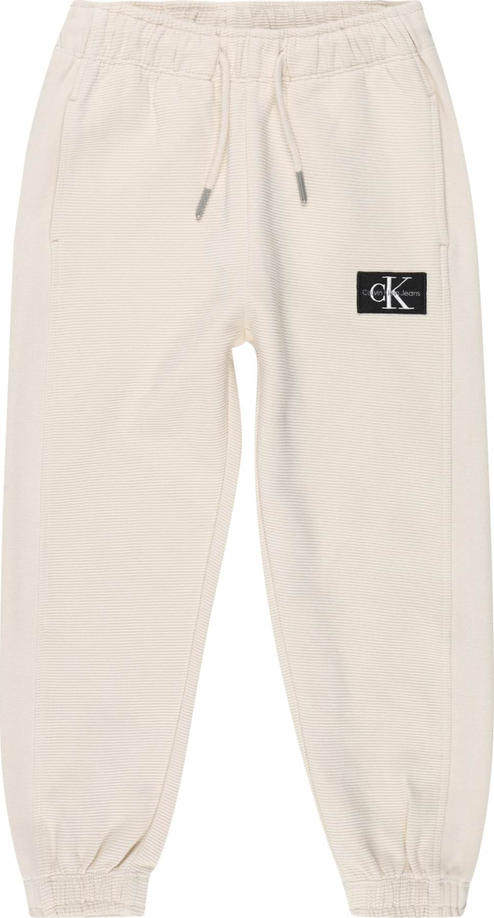 Calvin Klein Jeans Kalhoty světle béžová / černá / bílá