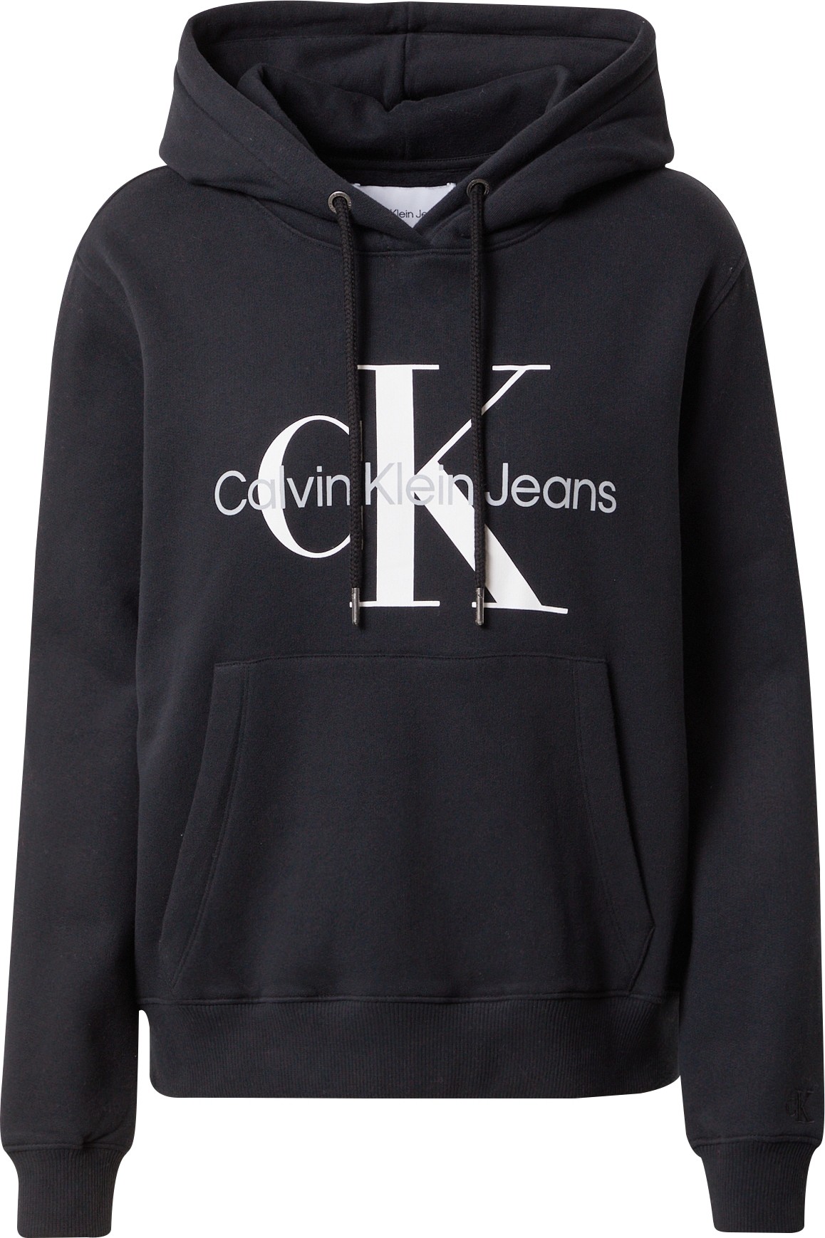 Calvin Klein Jeans Mikina černá / bílá