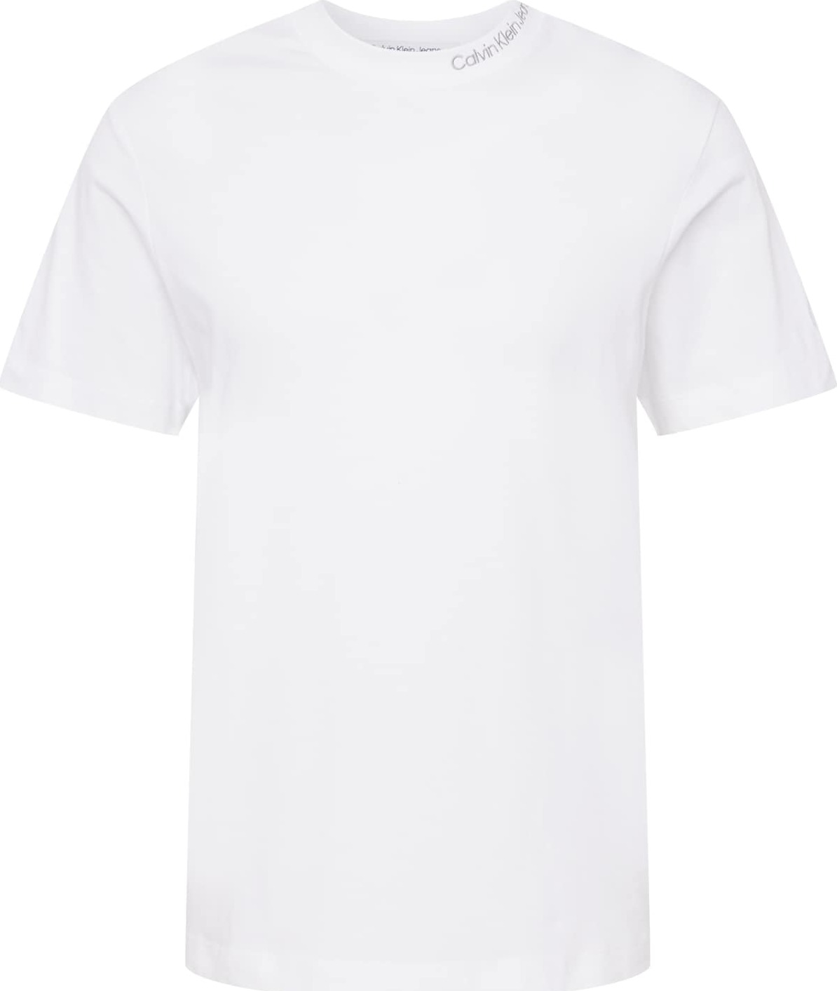 Calvin Klein Jeans Tričko stříbrně šedá / bílá