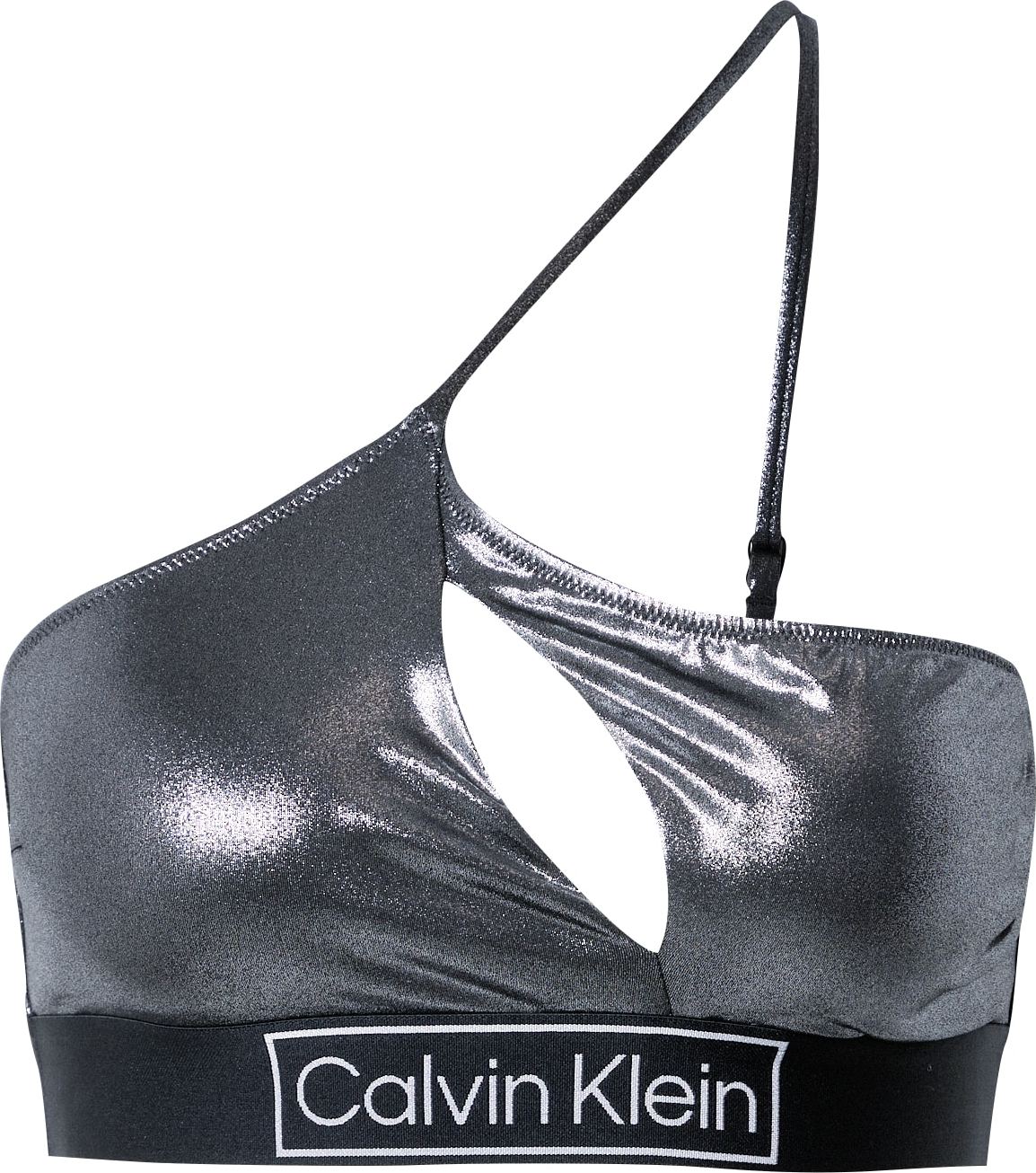 Calvin Klein Swimwear Horní díl plavek černá / bílá