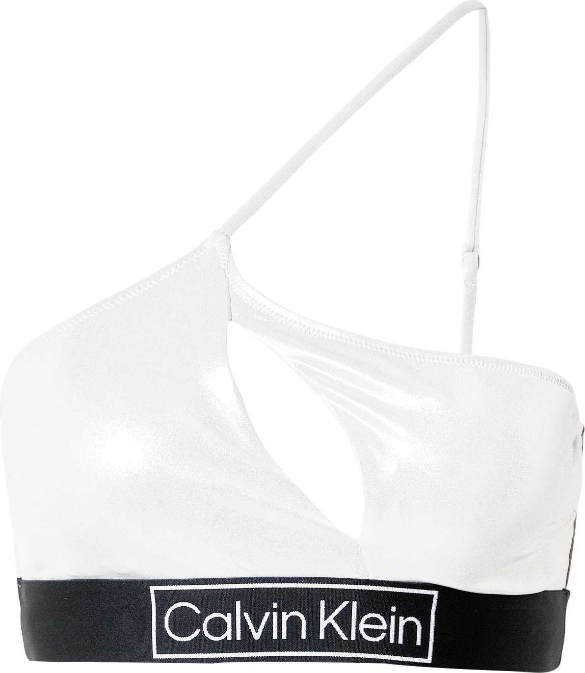 Calvin Klein Swimwear Horní díl plavek stříbrně šedá / černá