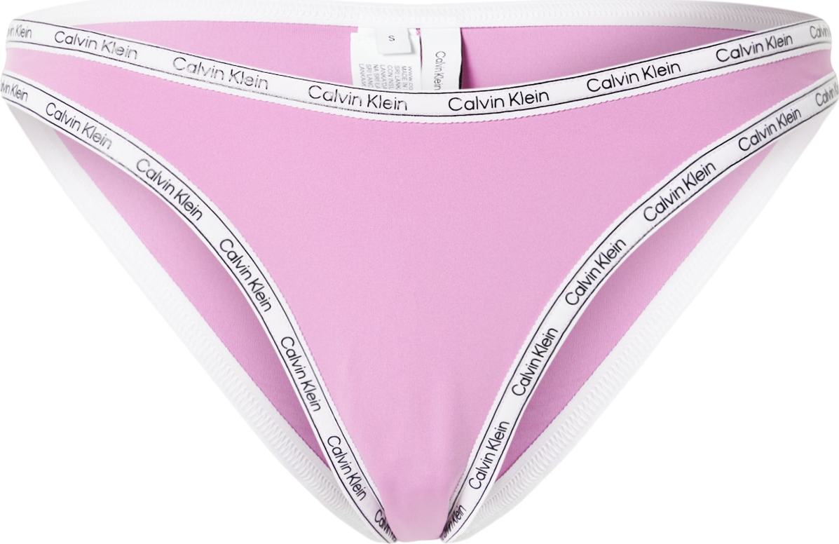 Calvin Klein Swimwear Spodní díl plavek světle růžová / černá / bílá