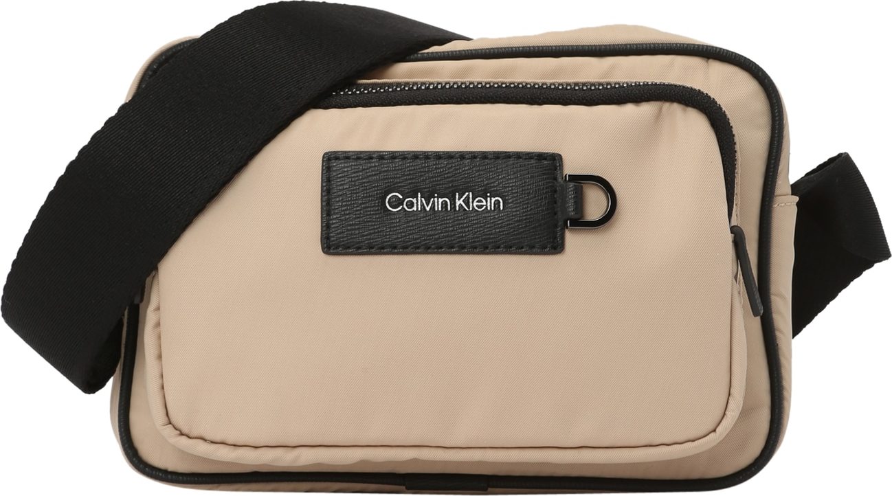 Calvin Klein Taška přes rameno světle hnědá / černá