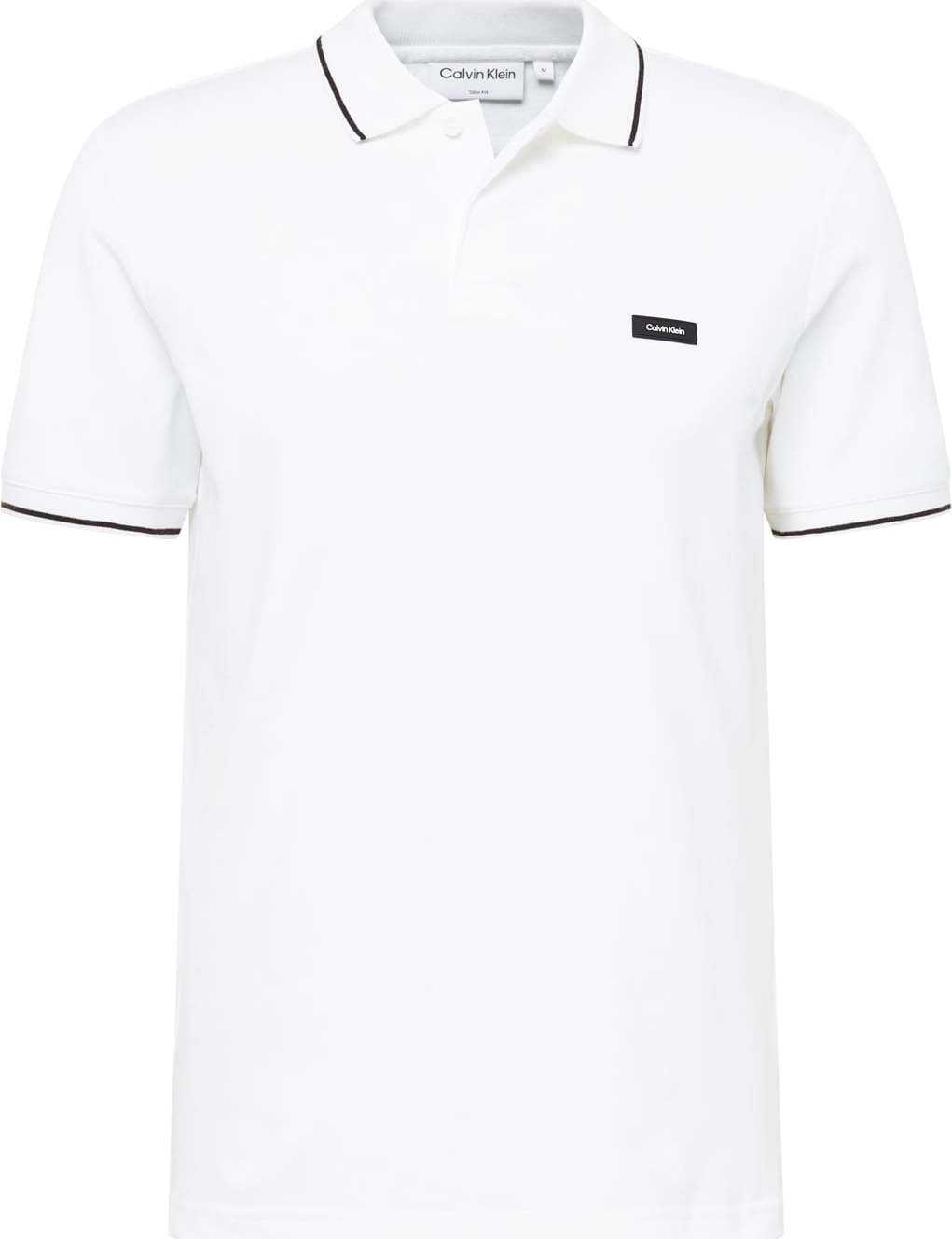 Calvin Klein Tričko černá / bílá