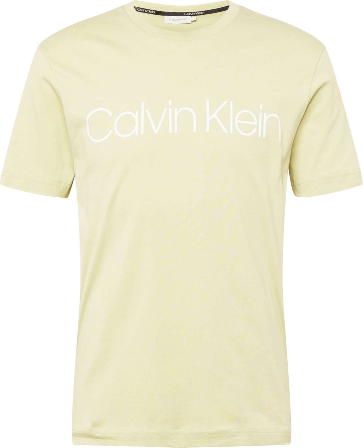 Calvin Klein Tričko pastelově zelená / bílá
