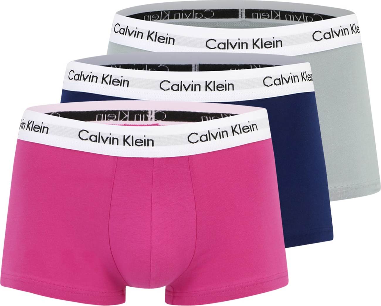 Calvin Klein Underwear Boxerky enciánová modrá / světle šedá / magenta / černá