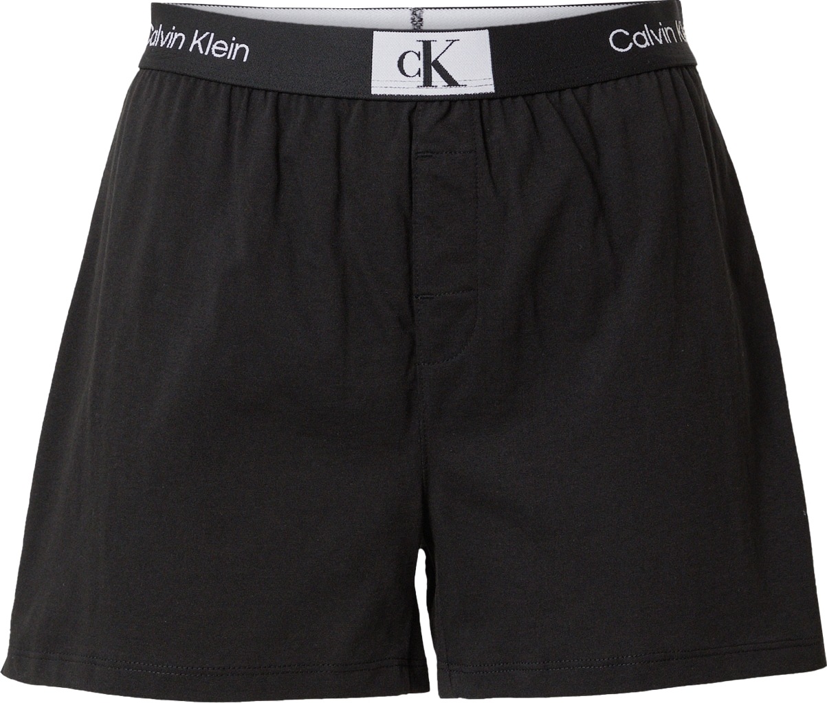 Calvin Klein Underwear Pyžamové kalhoty černá / offwhite