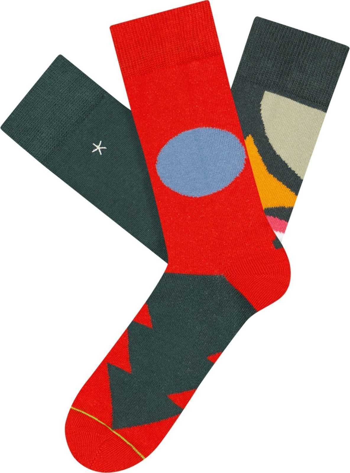 CHEERIO* Ponožky 'Winter Wonder World' zelená / červená