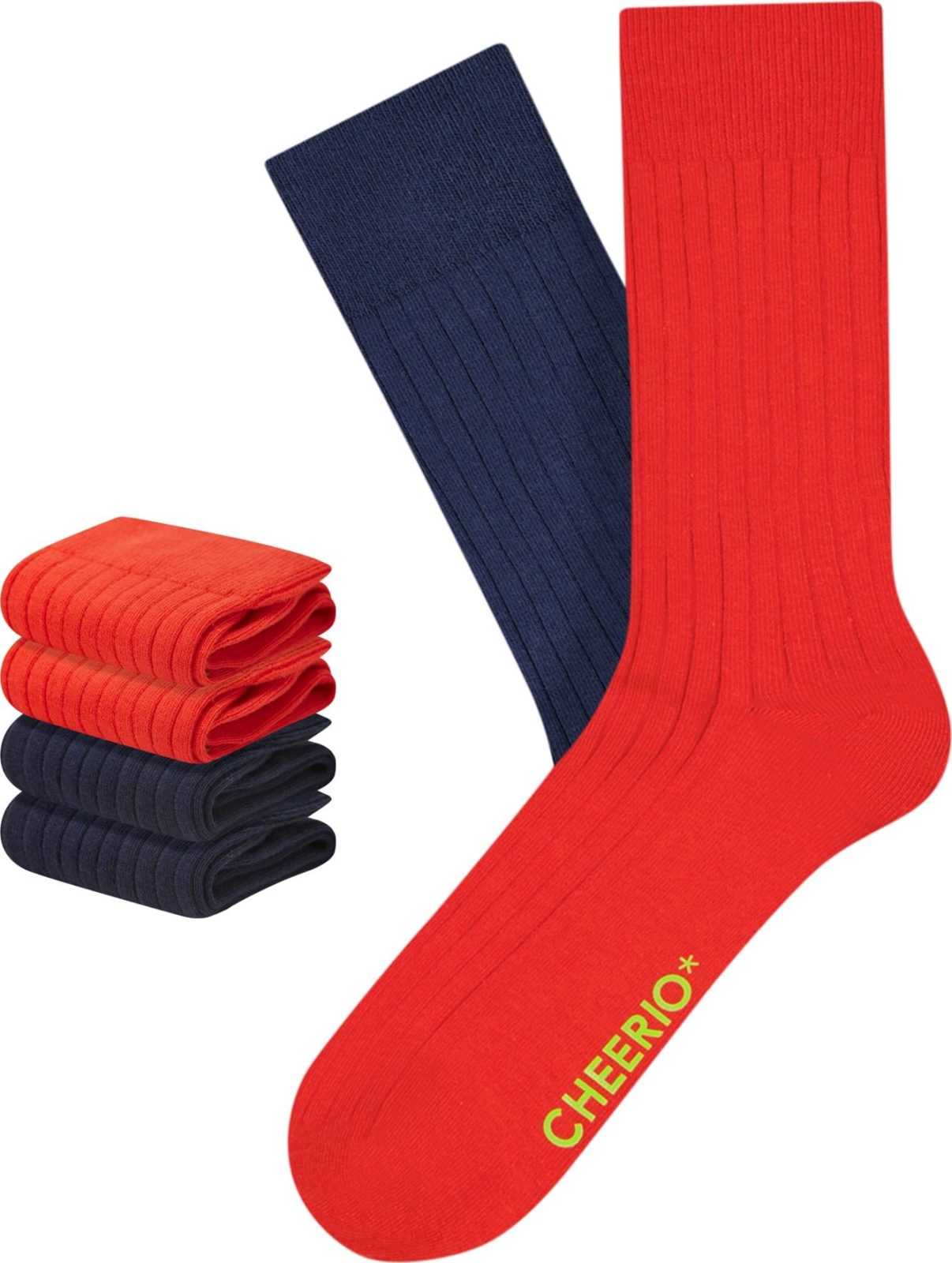 CHEERIO* Ponožky 'TOUGH GUY' tmavě modrá / červená