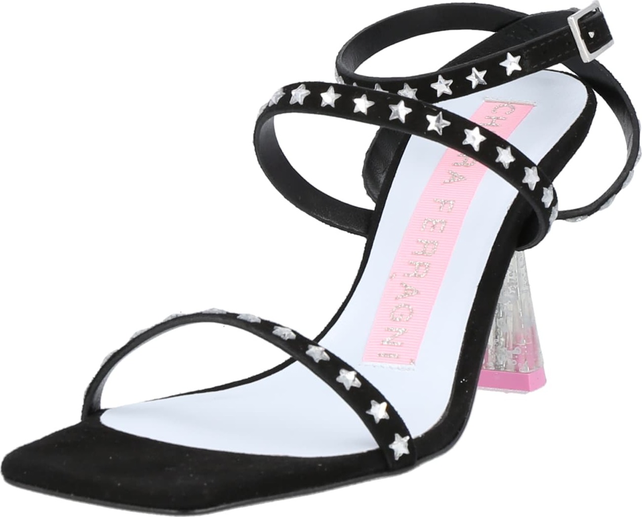 Chiara Ferragni Páskové sandály černá / stříbrná