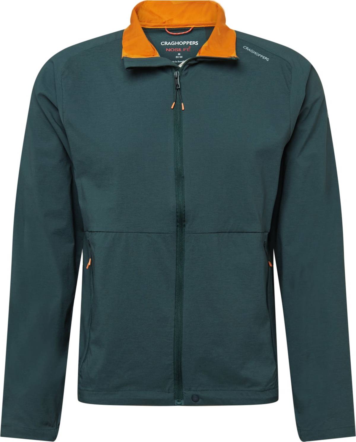 CRAGHOPPERS Outdoorová bunda 'NosiLife Pro Active' tmavě zelená / oranžová