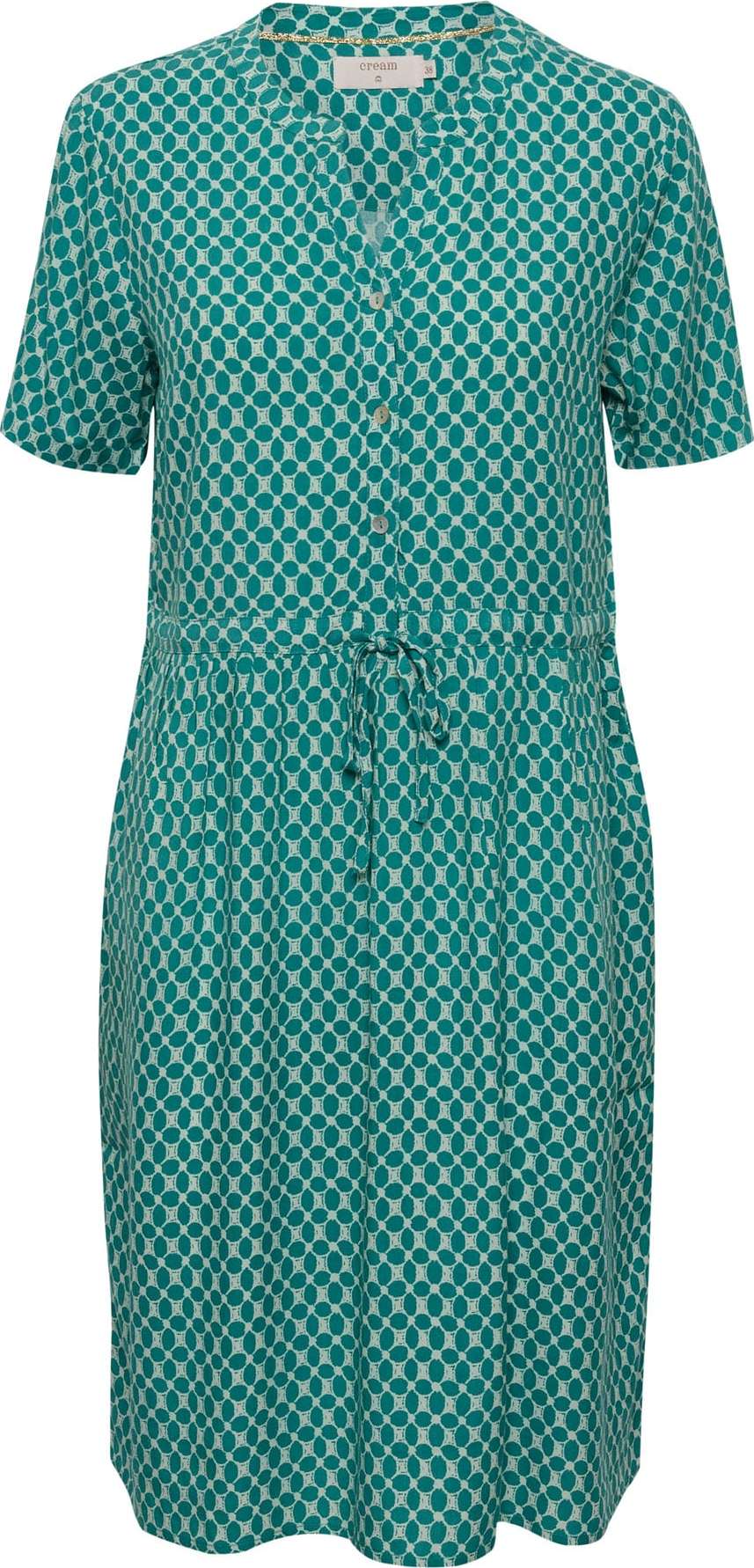 Cream Košilové šaty 'Ferina' petrolejová / pastelově zelená