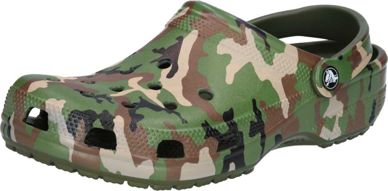 Crocs Pantofle béžová / hnědá / khaki