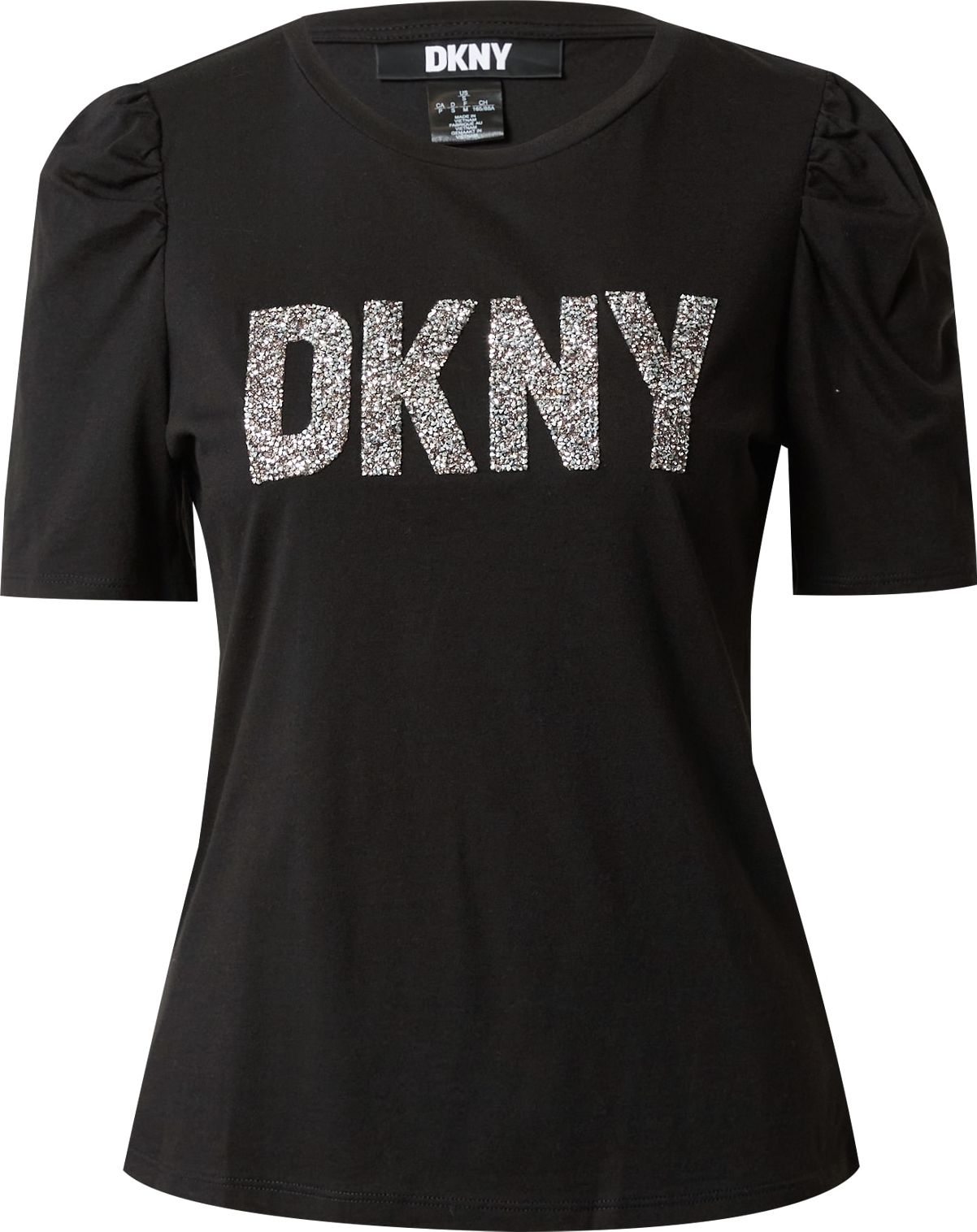 DKNY Tričko černá / stříbrná
