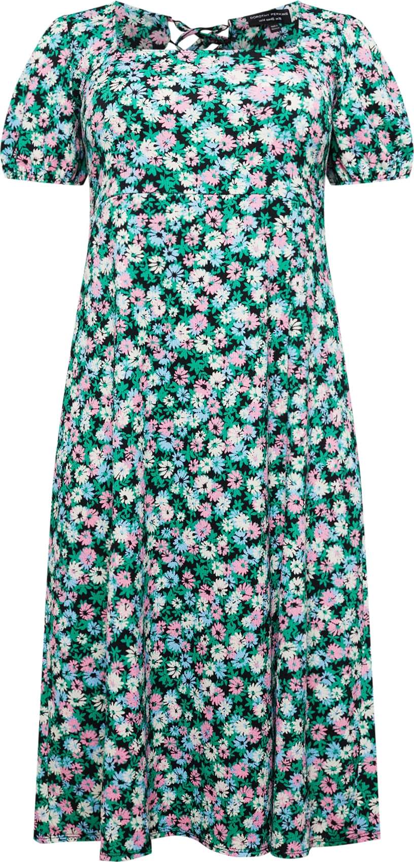Dorothy Perkins Curve Letní šaty světlemodrá / zelená / růžová / bílá