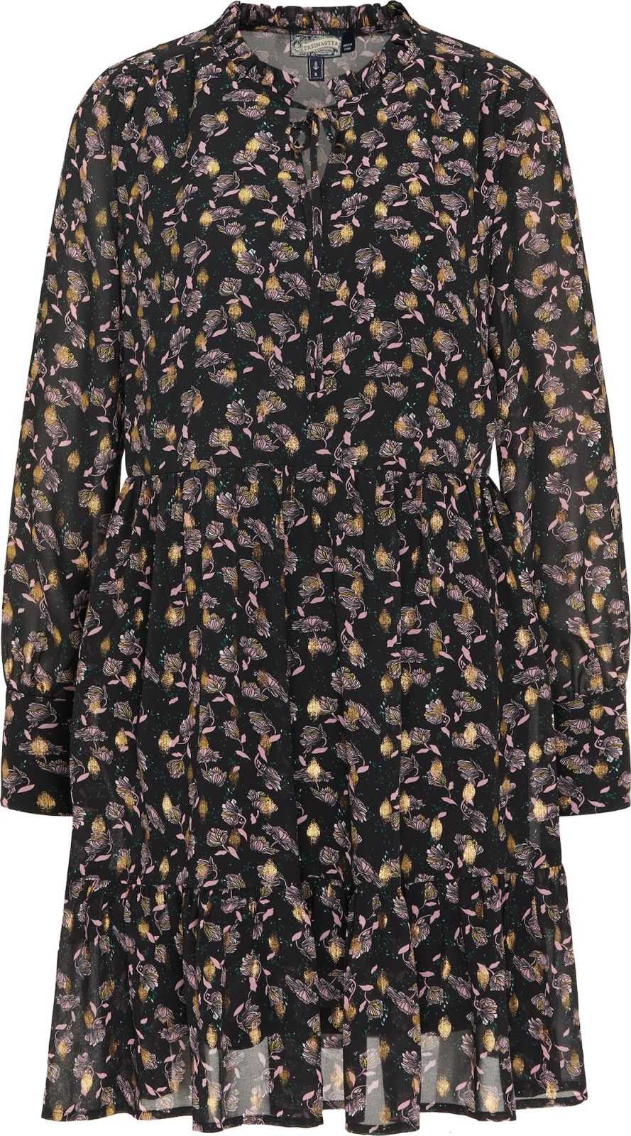 DreiMaster Vintage Košilové šaty mix barev / světle růžová / černá