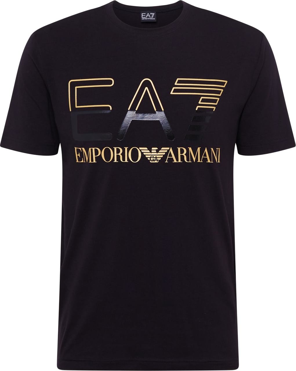 EA7 Emporio Armani Tričko zlatá / černá