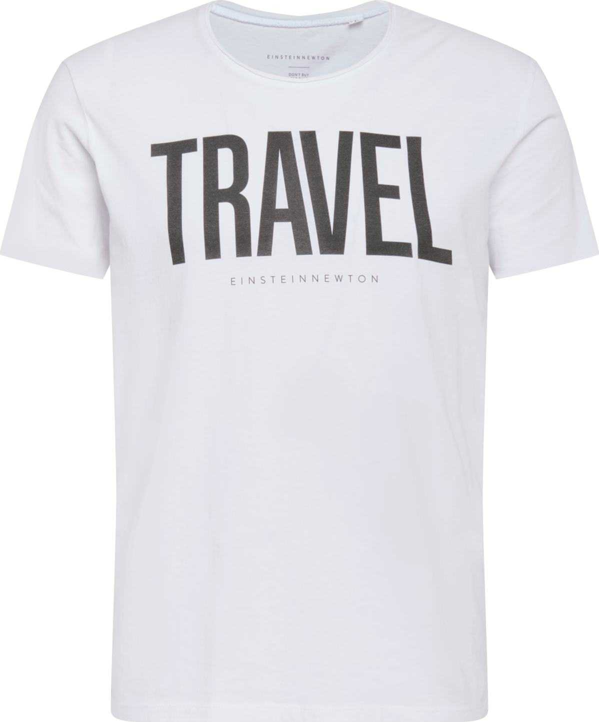 EINSTEIN & NEWTON Tričko 'Travel' tmavě šedá / bílá
