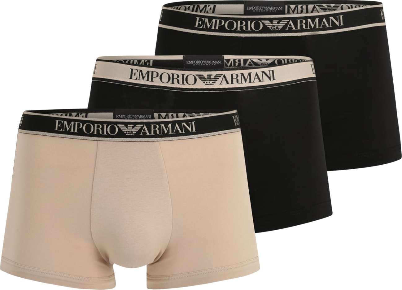 Emporio Armani Boxerky béžová / černá