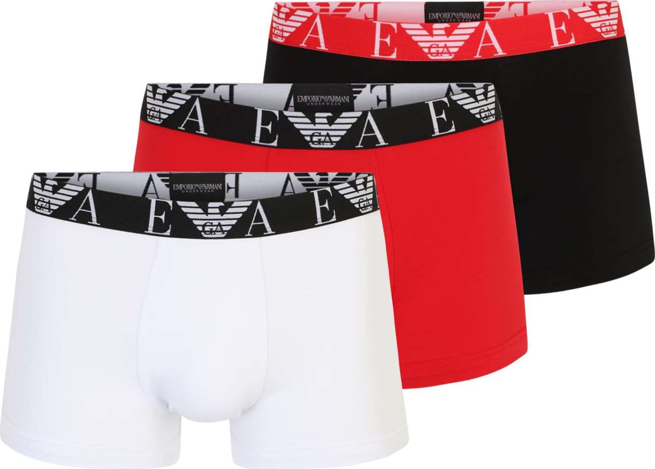 Emporio Armani Boxerky červená / černá / bílá